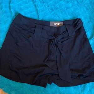 Adorable Black shorts with tie belt